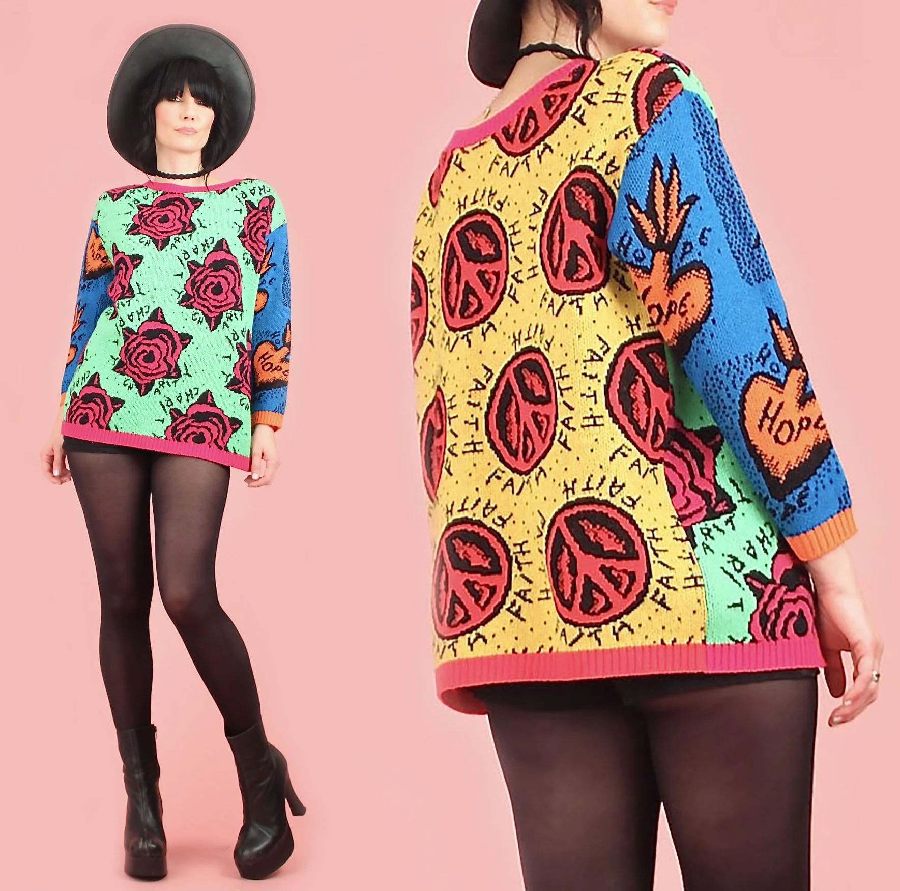 超希少 Betsey Johnson ヴィンテージ PunkLabel 80's Small - 1980s BETSEY JOHNSON PUNK Label Stripe Jumpsuit